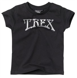 MandMDirect.com Kids T-Rex Rocker Bye Baby T-Shirt Black