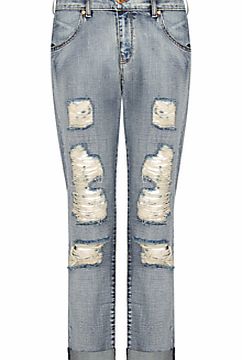 Mango Angie Boyfriend Jeans, Dark Blue