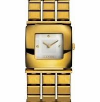 Mango Ladies Gold Cream Watch