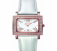 Mango Ladies Samba White Dial Pearl White