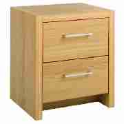 Manhattan 2 Drawer Bedside, Oak Effect