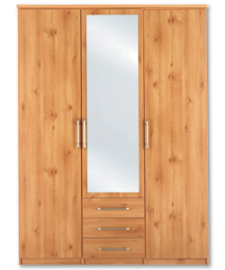 Manhattan 3 Door- 3 Drawer Mirrored Robe
