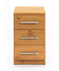 3 Drawer Bedside Chest - Pine Effect