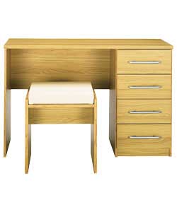 manhattan 4 Drawer Dressing Table and Stool - Oak