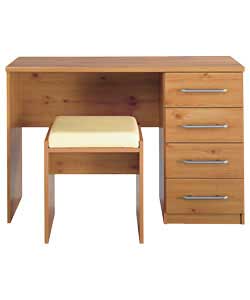 4 Drawer Dressing Table and Stool - Pine