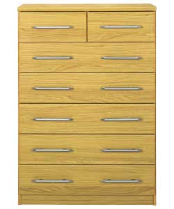 Manhattan 5 Wide 2 Narrow Drawer Chest - Oak