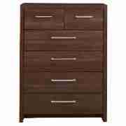 Manhattan 6 Drawer Chest, Walnut Effect