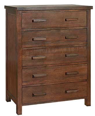 manhattan Dark Oak Five Drawer Chest Of Drawers