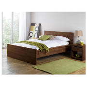 Double Bed Frame, Walnut Effect &