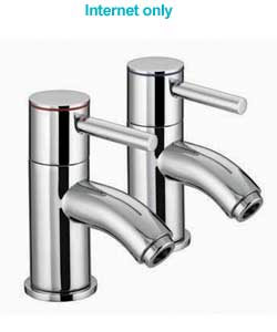Manhattan Lever Basin Taps - Chrome