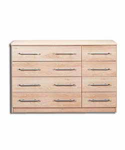 Maple Effect 4 plus 4 Wide Chest