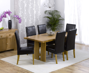 manhattan Oak Dining Table - 180cm and 6