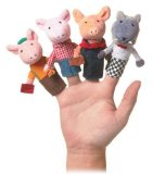 Manhattan Toy Puppettos Manhattan Toy - The Three Little Pigs Finger Puppets, 10cm