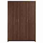 Manhattan Triple Wardrobe, Walnut Effect