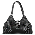 Tasha - Black & White Stitching Leather Bag