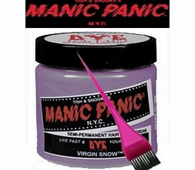 Manic Panic Hair Dye - Vegan Hair Dye - Virgin Snow amp; Pink Tint Brush