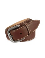 Manieri Men` Dark Brown Smooth Leather Belt