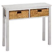 2 Drawer Console Table, White