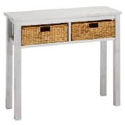 Manila 2 Drawer Console Table, White