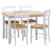 Manila 4 Seat Dining Table And Chairs, White