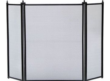 Manor 1797 Regency 3 Fold Fireguard Black
