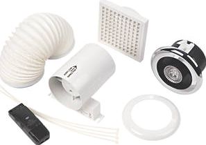 Manrose, 1228[^]45818 In-Line LED Shower Light Fan Kit Bright