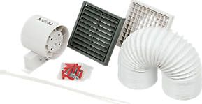 Manrose, 1228[^]15061 In-Line Shower Fan Kit White 15061