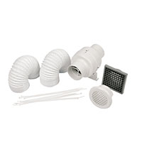 MANROSE Showerlite Centrifugal Chrome and White 35W Shower Fan Kit