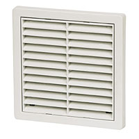 MANROSE Square White 125mm Louvre Vent