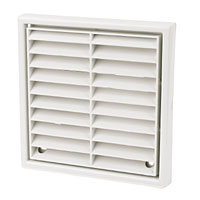 MANROSE Square White 140mm Louvre Vent