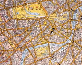 Central London Street Map Unframed