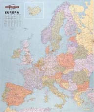 Europa Political Map Framed 64