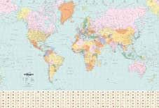 World Political Map Framed