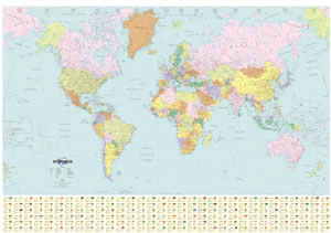 World Political Map Unframed