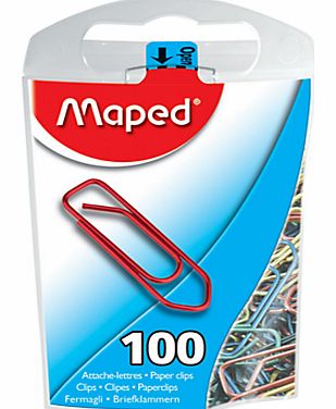 Maped 100 Metallic Paper Clips, Box of 100