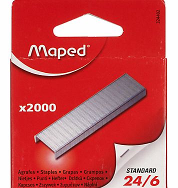 Maped 24/6 Staples, Pack of 1000
