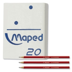 Maped Domino 20 Eraser Individually Wrapped Ref