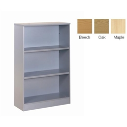 Maple Maple/Silver Bookcase With 3 Fixed Shelves Size