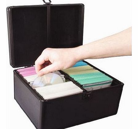 300 CD DVD STORAGE CASE DOUBLE SIDED SLEEVES BOX NEW