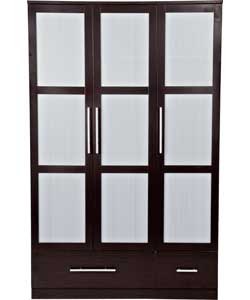 Marbella 3 Door 2 Drawer Wardrobe - Wenge Effect