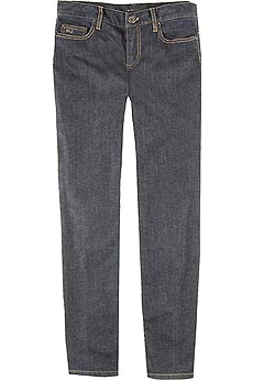 Back zipper skinny jeans