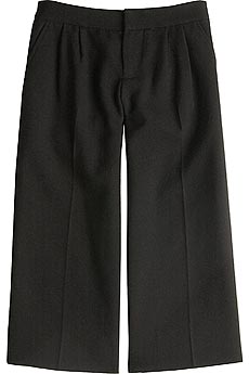 Black wool culottes