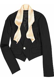 Cropped tuxedo jacket
