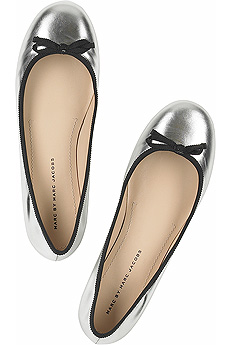 Marc by Marc Jacobs Metallic leather flats