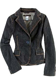 Single breasted denim blazer