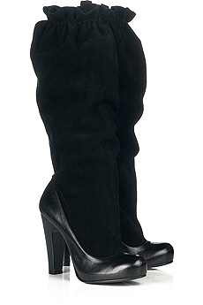 Marc by Marc Jacobs Suede ruffle boots