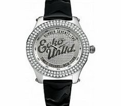 Marc Ecko Midsize Rollie Silver Black Watch