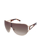 Marc Jacobs Aviator Shield Metal Sunglasses