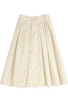 Marc Jacobs Broderie Anglaise Cotton Skirt