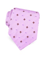 Logoed Giglio Woven Silk Tie